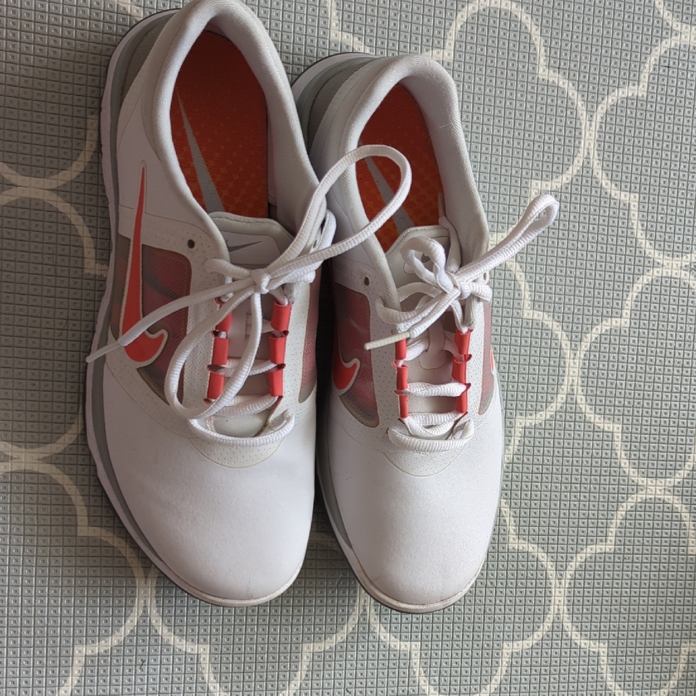 Nike White and Pink Athletic Shoes